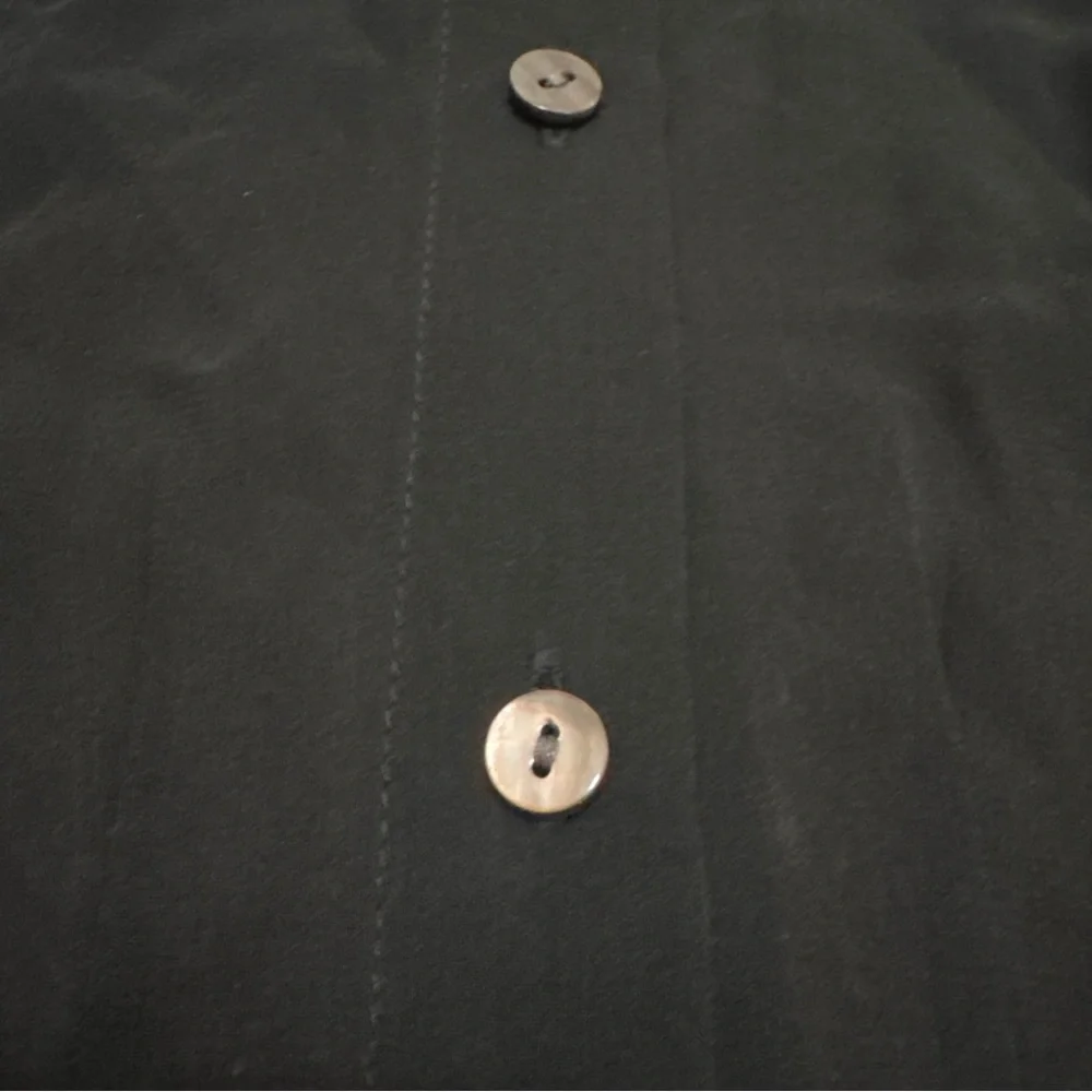 CLUB MONACO Sheer Silk Button Down Blouse in Black Size S NWT - Picture 6 of 9